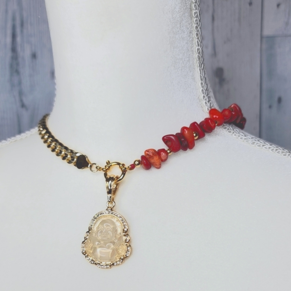 Handmade jewelry,  budda necklace. - Picture 4 of 11
